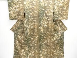 金彩菊に萩模様小紋着物